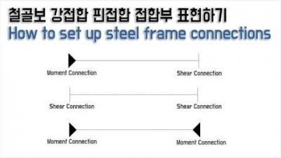 철골보 강접합 핀접합 접합부 표현하기 (How to set up steel framing connection